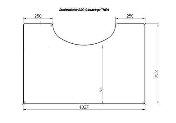 Vorlegeplatte für Skanderborg Kaminofen Thea