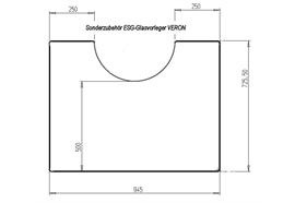 Vorlgegeplatte für Skan. Kaminofen Niro / Veron