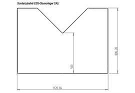 Vorlgegeplatte für Skanderborg Kaminofen Cali